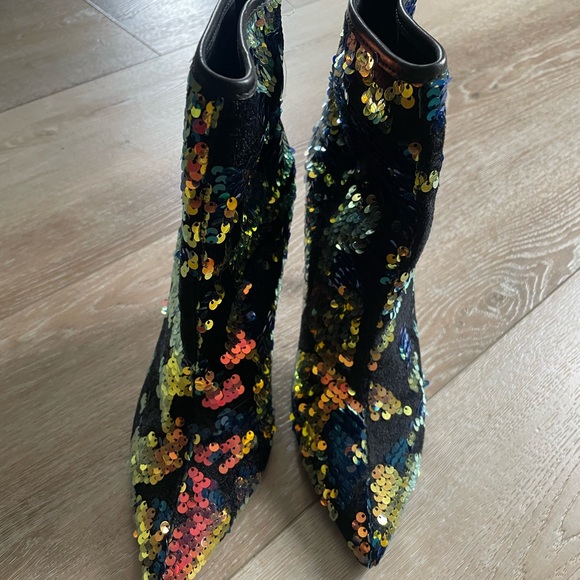 FOREVER 21 Sequin Embellished Ankle Boots - Multicolor - Picture 4 of 5